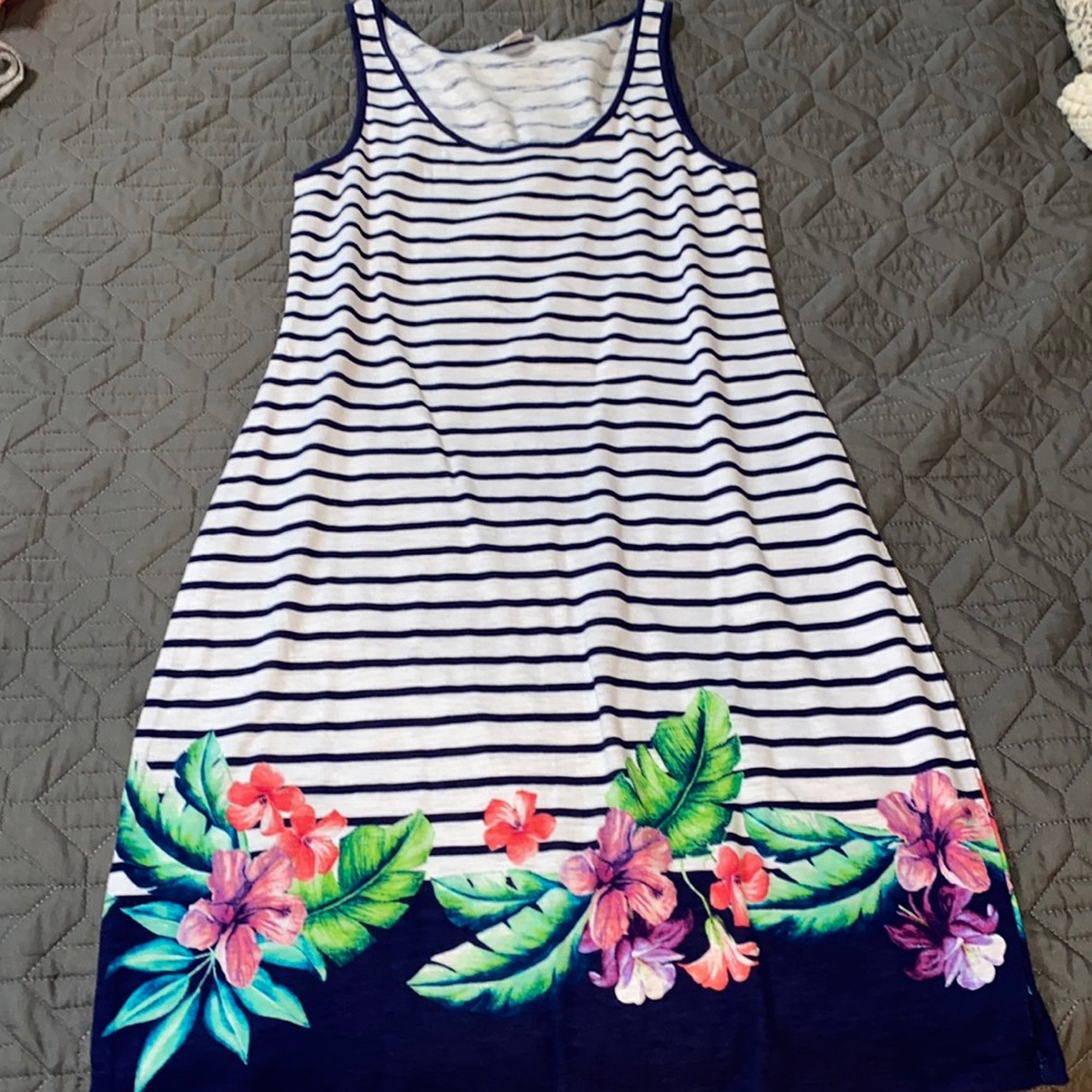 Women’s striped/floral dress, XS, Tommy Bahama